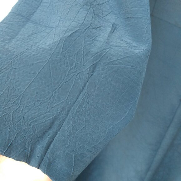 Amish Mennonite Cape Dress PLUS SIZE 48"B 41"W Navy Blue Crinkle Handmade - Picture 10 of 10